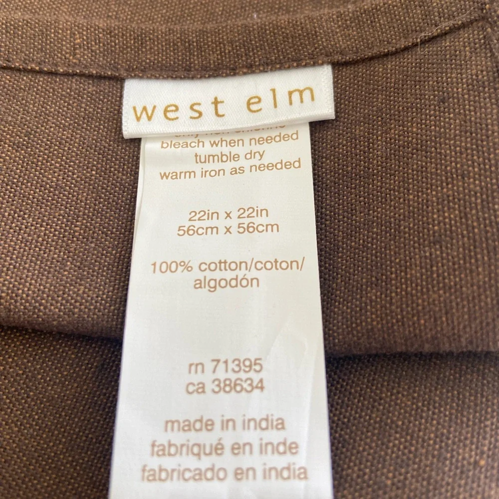 (2) West Elm cloth napkins